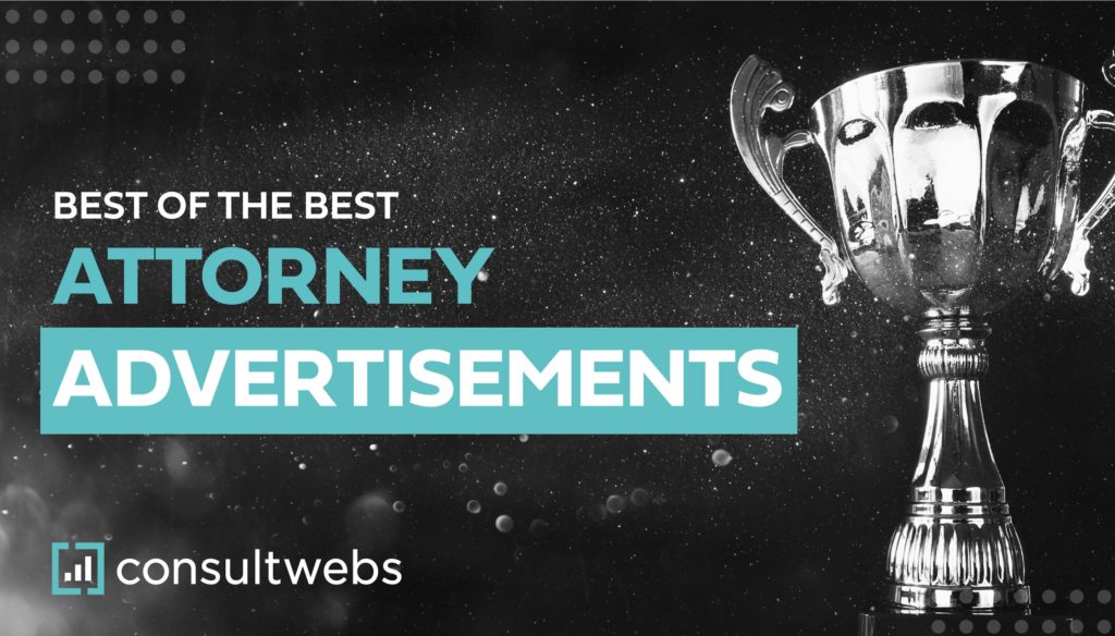 Consultwebs highlights top legal marketing with Best of the Best trophy in ad.