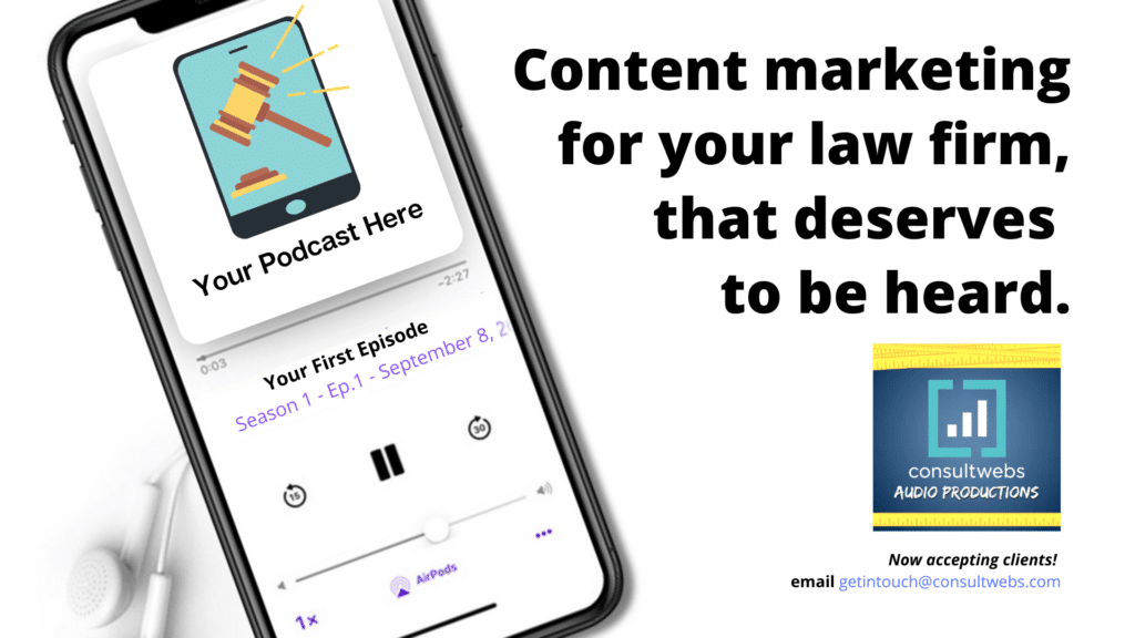 Law firm marketing podcast ad