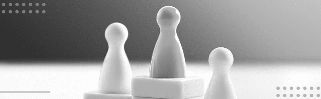 Game pawns in line