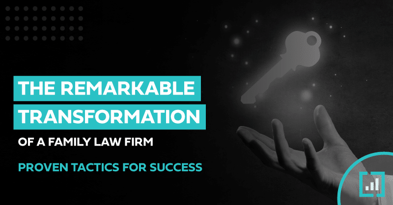 Graphic of a hand reaching for a glowing key, symbolizing success in family law transformation.