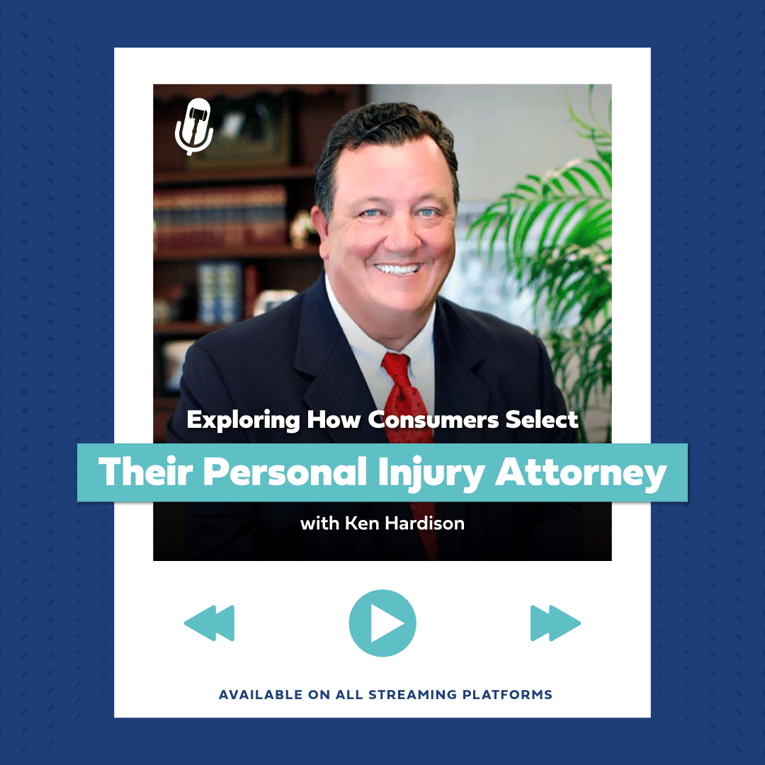 Ken hardison discusses choosing a personal injury lawyer in a podcast, available on all platforms.