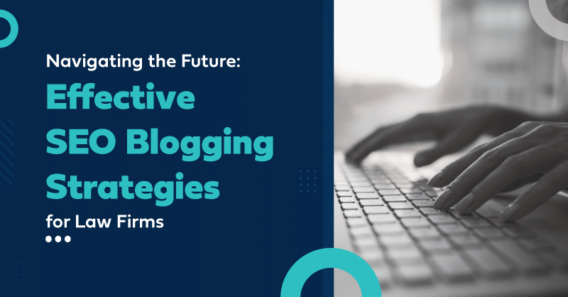 Seo blogging strategies for law firms, depicted with hands typing on a laptop.