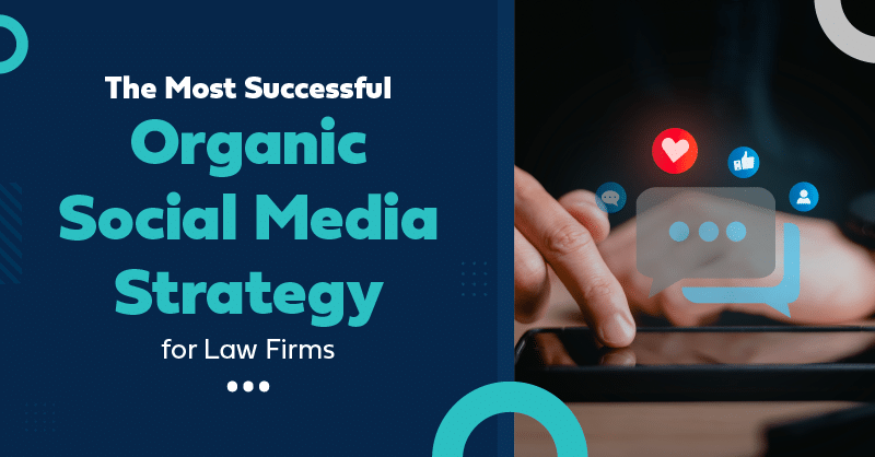 Guide to organic social media strategies for law firms, with interactive tablet imagery.